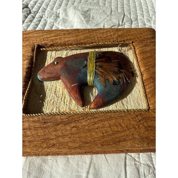 Handcrafted Wooden Photo Album With Bear Design 9"x6" - Picture 2 of 6